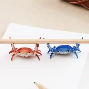 Cute Crab Pen Holder, Japanese Style Creative Stationery, Office Desk Decorative Pen Stand, Gift for Friends, Christmas, New Year Gifts