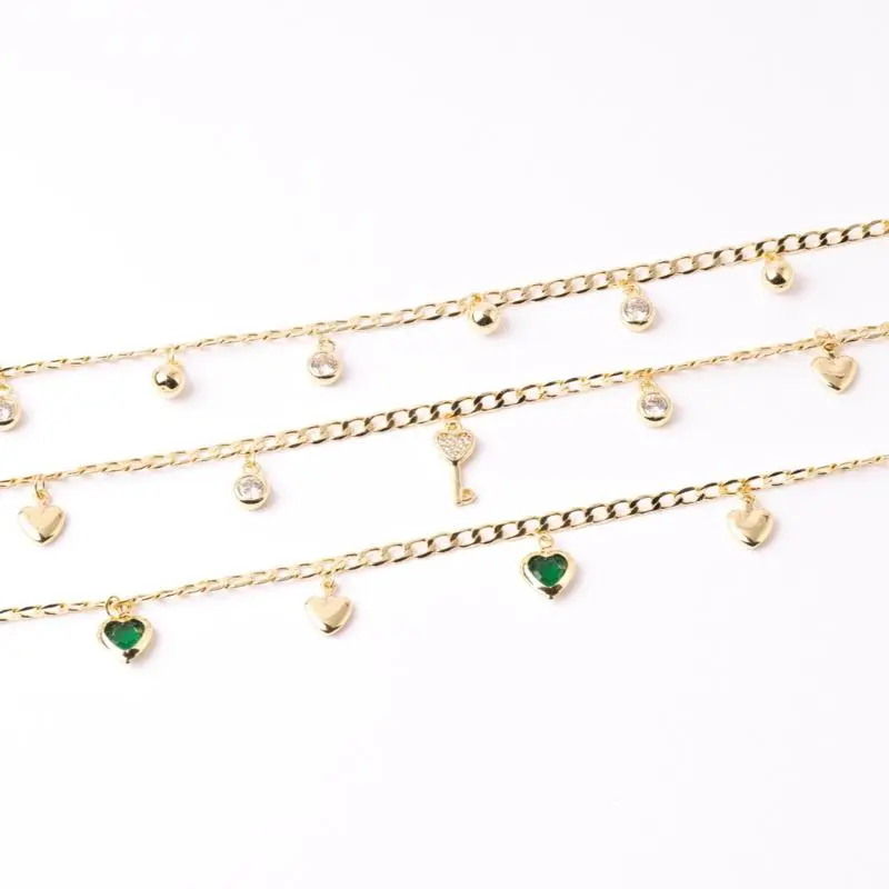 14K Gold Plated Anklet 21cm + 5cm Extension, Foot Jewelry, Anklets For Women