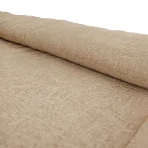 54"x10 Yards Natural faux Burlap Fabric Roll, Jute Linen DIY Fabric Bolt