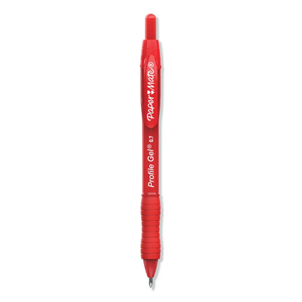 Papermate Profile Retractable Gel Pen - 0.7mm, Red, Smooth & Everyday Writing, Single Click Open/Retract, Pack of 12, College Student Pen, Office Stationery Writing Tool, 0.7Mm Pens