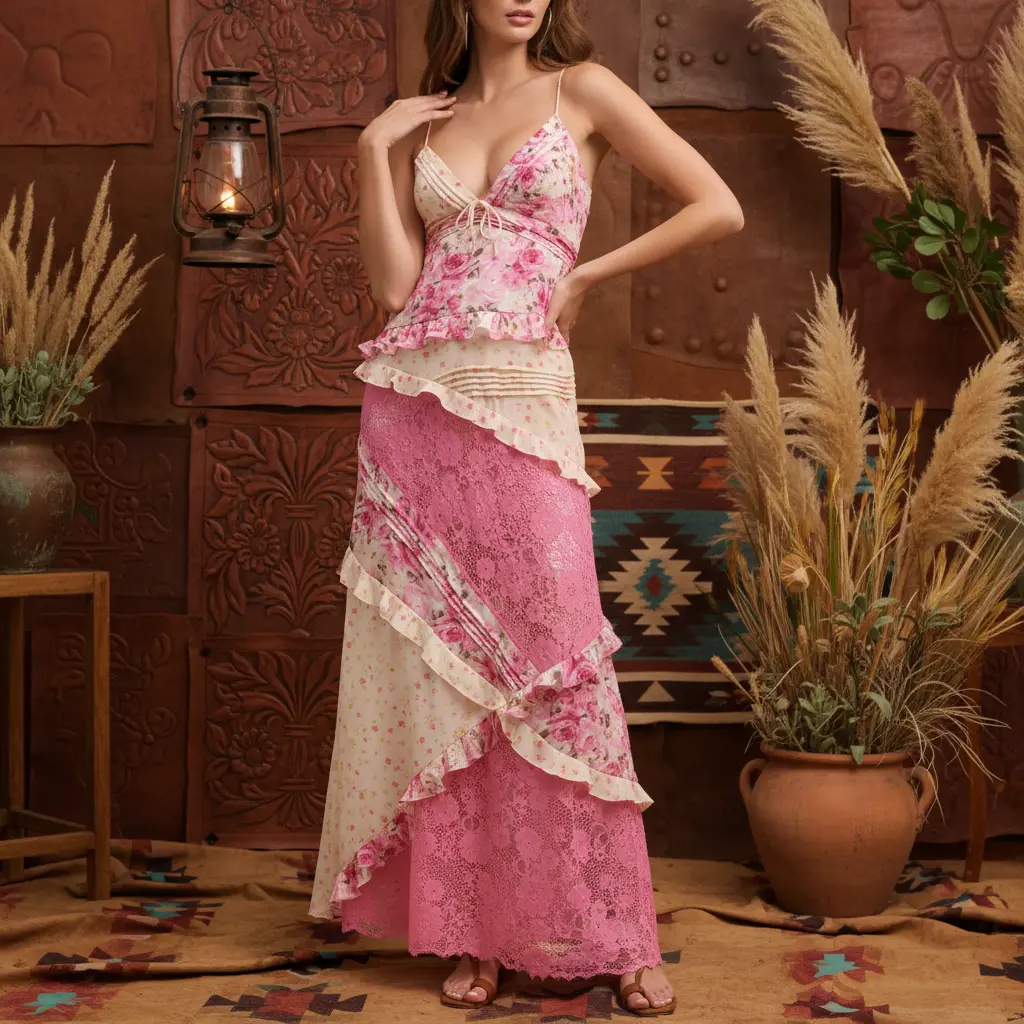 Women's Floral Maxi Dress, Spaghetti Strap V Neck Backless Lace Ruffle Tiered Long Dresses for Summer Beach Wedding Cocktail Party Cute Fashion - TikTok Shop Women's Floral Maxi Dress, Spaghetti Strap V Neck Backless Lace Ruffle Tiered Long Dresses for Summer Beach Wedding Cocktail Party Cute Fashion - TikTok Shop