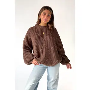 Logan Oversized Sweater in Brown