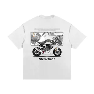 Throttle Supply The CBR1000RR Tee Heavyweight Cotton Unisex Loose Fit Crewneck Short Sleeve Fireblade Inspired Print Men's Tops