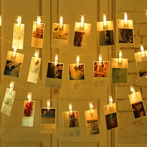 LED Photo Clip Fairy String lights Card Holder Garland lamp for Christmas Wedding Party Fairy Lights christmas decorations