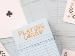 Sky Blue Library Card Deck Of Playing Cards