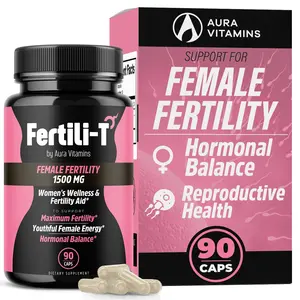 Fertili-t Female (90 Caps) Natural Fertility Support, Hormonal Balance & Prenatal Vitamins for Women, Conception Support, Natural Fertility Supplement with Aguaje & Red Maca (30-Day Supply) (1)