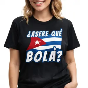 Havana Cuban Flag Graphic T-Shirt – "¿Asere Qué Bolá?" Vintage Spanish Slogan Tee, Oversized Streetwear Retro Shirt