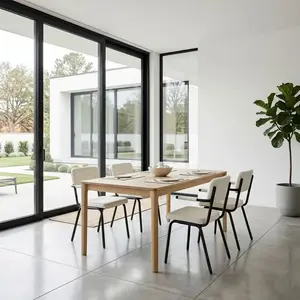 Modern Dining Chairs Set of 2 , PU Upholstered with Hangable Armrests, Hollow Back & Cozy Foam Padding, Coated Metal Legs for Dining Room Home Use