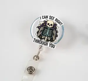 I Can See Right Through You Radiology Badge Reel, Funny X-Ray Tech Badge Holder, Radiologic Technologist Gift, Xray Humor Gift, CT MRI Staff