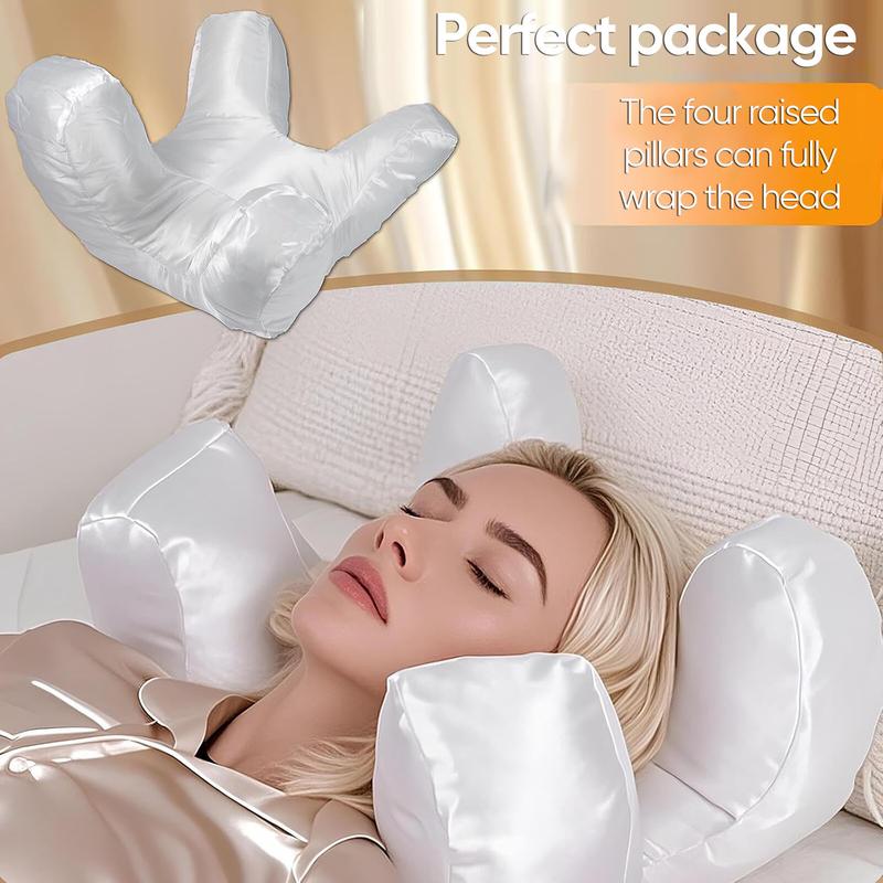 Face massage pillow, soft face pillow, high-quality beauty pillow, ultimate sleeping comfort, washable silk pillowcase, plush and silky polyester filling, meet all sleeping needs