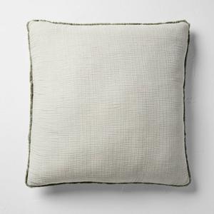 Textured Chambray Cotton Decorative Throw Pillow - Casaluna