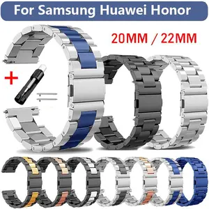 Stainless Steel Watch Band, 1 Count Replacement Watch Band, Smartwatch Strap for Samsung Huawei Honor Galaxy Watch Gear Active2 S2 Gear S3 GT 2 Huawei Watch GT2 42mm 46mm, Smart Watch Accessories, Wearable
