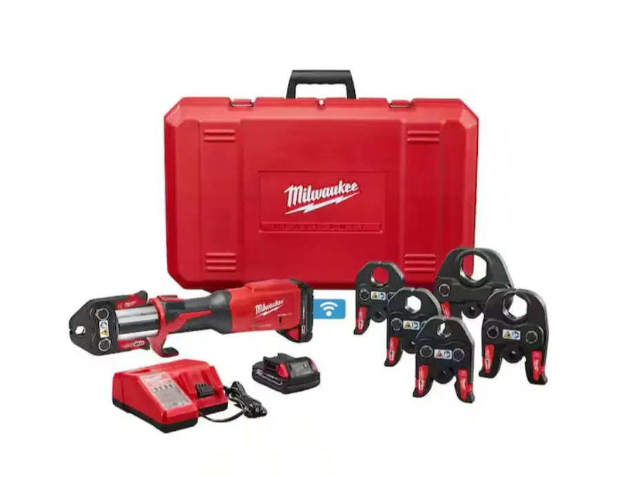 2922-22 $4200 Milwaukee M18 18-Volt Cordless FORCE LOGIC Press Tool Kit w/ CTS Copper 1/2 in. - 2 in. Jaws (6-Jaws Incl) (TOOL ONLY, NO BATTERY INCLUDED)