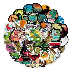 50 Pcs Vinyl Sticker of Dinosaurs Waterproof Stickers Bomb for Wall, Computer, Laptop, Skateboard, Water Bottle, Mug, Kids Scrapbook Gift for Birthday, Christmas, Thanksgiving (Dinosaur)