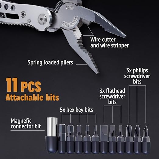 Multifunctional Foldable Pliers Set, Portable Home Outdoor Stainless Steel Tool, Repair Tail Lock Pliers, Safety Wire Pliers, Durable and Versatile Multifunctional Foldable Pliers Set, Portable Home Outdoor Stainless Steel Tool, Repair Tail Lock Pliers, Safety Wire Pliers, Durable and Versatile