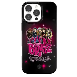 BRATZ cartoon character stylish doll phone case, compatible with iPhone 17/16/15/14/13/12, double-layer phone case.