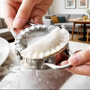 Stainless Steel Dumpling Mold Versatile Maker Press Clip Gadget for Easy Dumpling Making Durable Kitchen Tool for Beginners & Experienced Cooks
