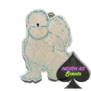Funky Silkie Chicken scented car freshener