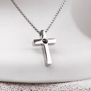 Cross Projection Necklace Christmas Jesus Gift Jewelry