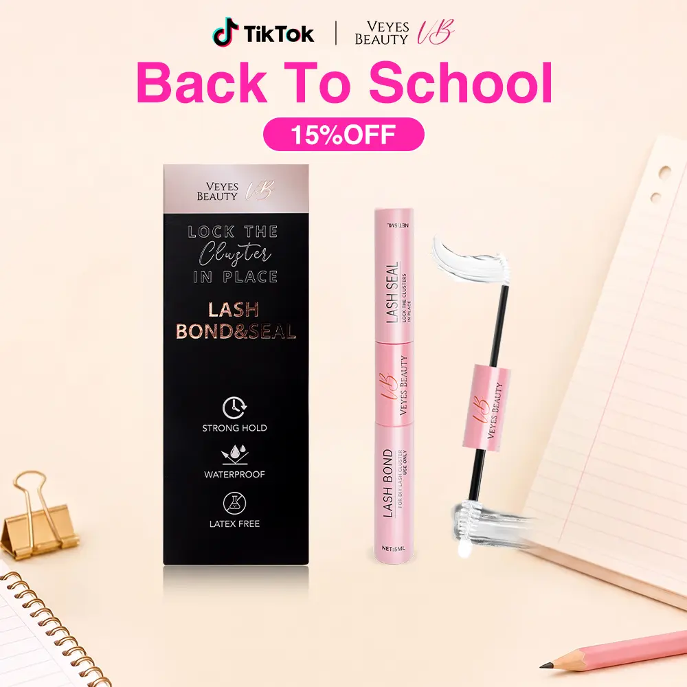 VEYESBEAUTY Lash Bond & Seal - White 10ml for DIY Eyelash Long-Lasting Extensions Glue Makeup Cosmetic,sunscreen
