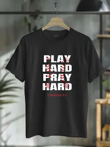 100% Cotton Baseball Player Christian Athletic Wear Bible Verses Athlete T-Shirt