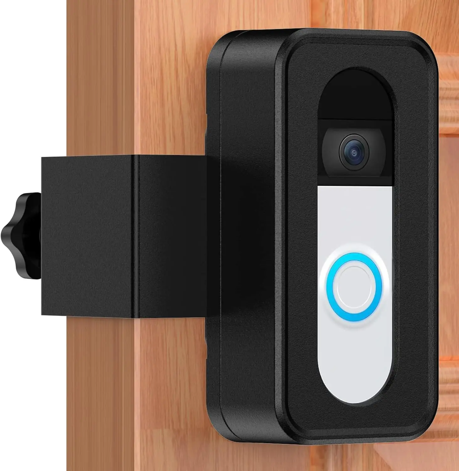 Upgrade Anti-Theft Video Doorbell Mount, Not Block Doorbell Motion Sensor, No-Drill Mounting Bracket for Apartment Renters Home Office Room, Not for Security Door (Doorbell Not Included)