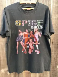 [SALE OFF 25%] Spice Girls Shirt, Spice Girls Vintage Washed T-Shirt, Pop Band RnB Homage Graphic