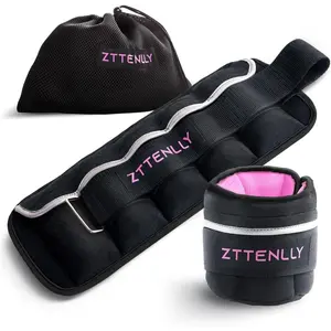 Adjustable Ankle Weights 1-5/10/15/20LBS Pair with Carry Bag - Breathable Fabrics, Reflective Trim - Strength Training Leg Wrist Arm Ankle Walking Weights Sets for Women Men Kids