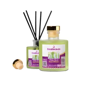 Freshwaves White Birch Reed Diffuser 150ml – Premium Reed Diffuser with Sticks, Best Home Scent