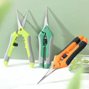 Six-piece garden pruning scissors set, sharp stainless steel blades, anti-slip handle - suitable for home, commercial landscape design and garden pruning, professional garden scissors