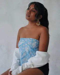 Blue Skies - Hand Block Printed Cotton Bandana