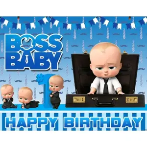 BABY BOSS BANNER BACKDROP BABY BOSS PARTY SUPPLIES
