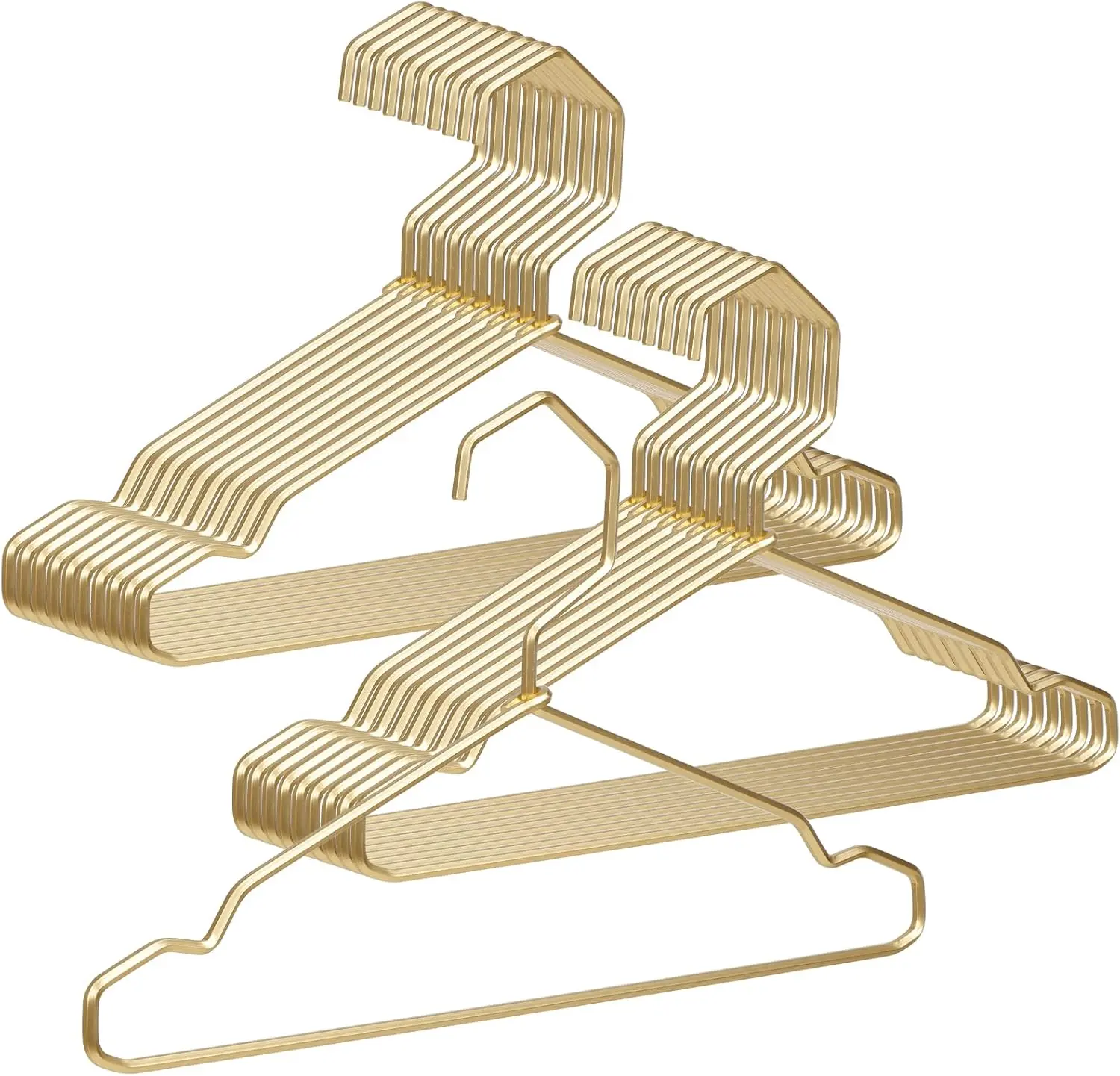 Gold Aluminum Hangers, 20 Pack Baby Hangers，12.6 Inch Children Baby Hanger, Sturdy Metal Children Clothes Hangers for Wardrobe, Space-Saving Toddler Hanger