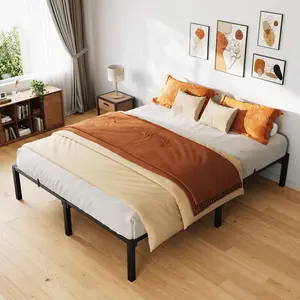 Garvee Heavy Duty Metal Platform Bed Frame - Full Size, Low Profile 6/8/14 Inch, Iron Slats & Legs, No Box Seasonal Needed, Tool-Complimentary Assembly, Quiet & Non-Slip, 800 lbs Capacity, Under Bed Storage