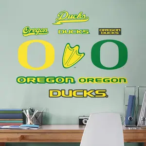 Oregon Ducks - RealBig Logo Assortment Collection - Official NCAA - Reusable Vinyl Wall Decals