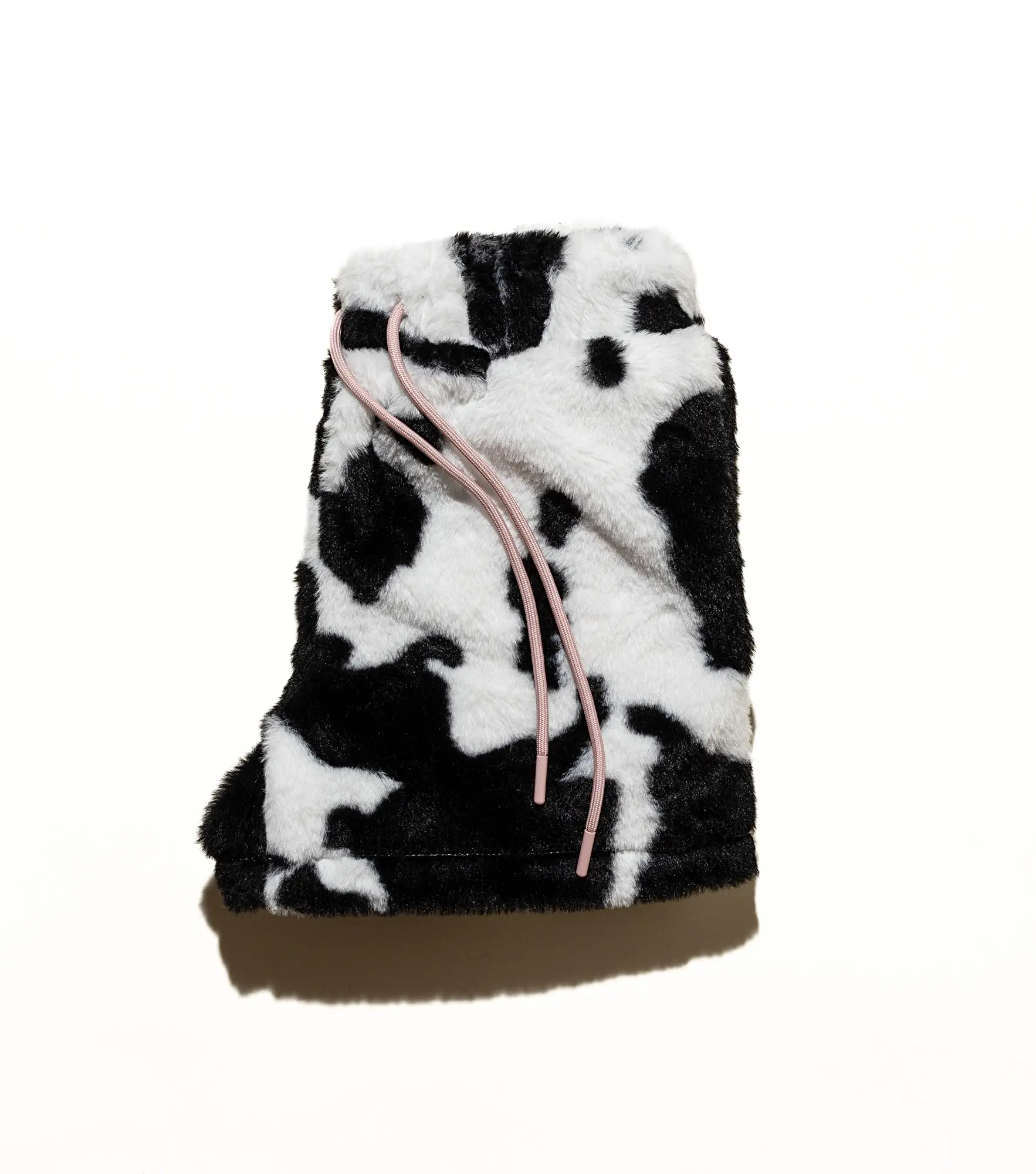 tricki | Cow Print Fur Shorts - Fluffy, Cozy, Minky, Fitted, Fuzzy