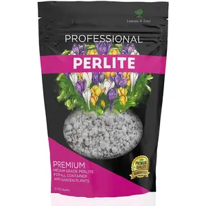 Professional Perlite | Large 2.2 Quarts | Medium Grade for Container and Garden Plants