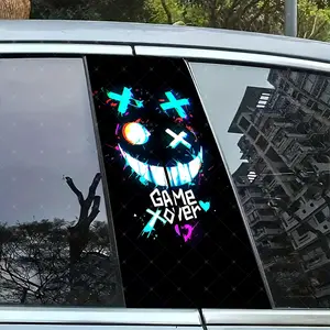 2pc Car B Pillar Sticker, Vinyl Decal, Car Decals, Easy Peel & Stick, Sunproof Waterproof Scratch Resistant, Car Decoration Paper