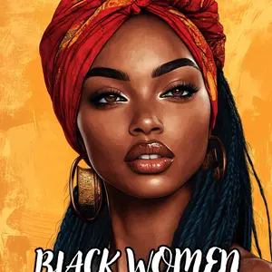 Black Women Coloring Book: 50 Stunning African American Portraits for Teens & Adults - Therapeutic Creative Outlet