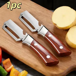 Stainless Steel Multi-Functional Vegetable Peeler and Bottle Opener, Easy-To-Use Kitchen Tool, Right-Handed, for Various Vegetables and Fruits, Kitchen Gadgets