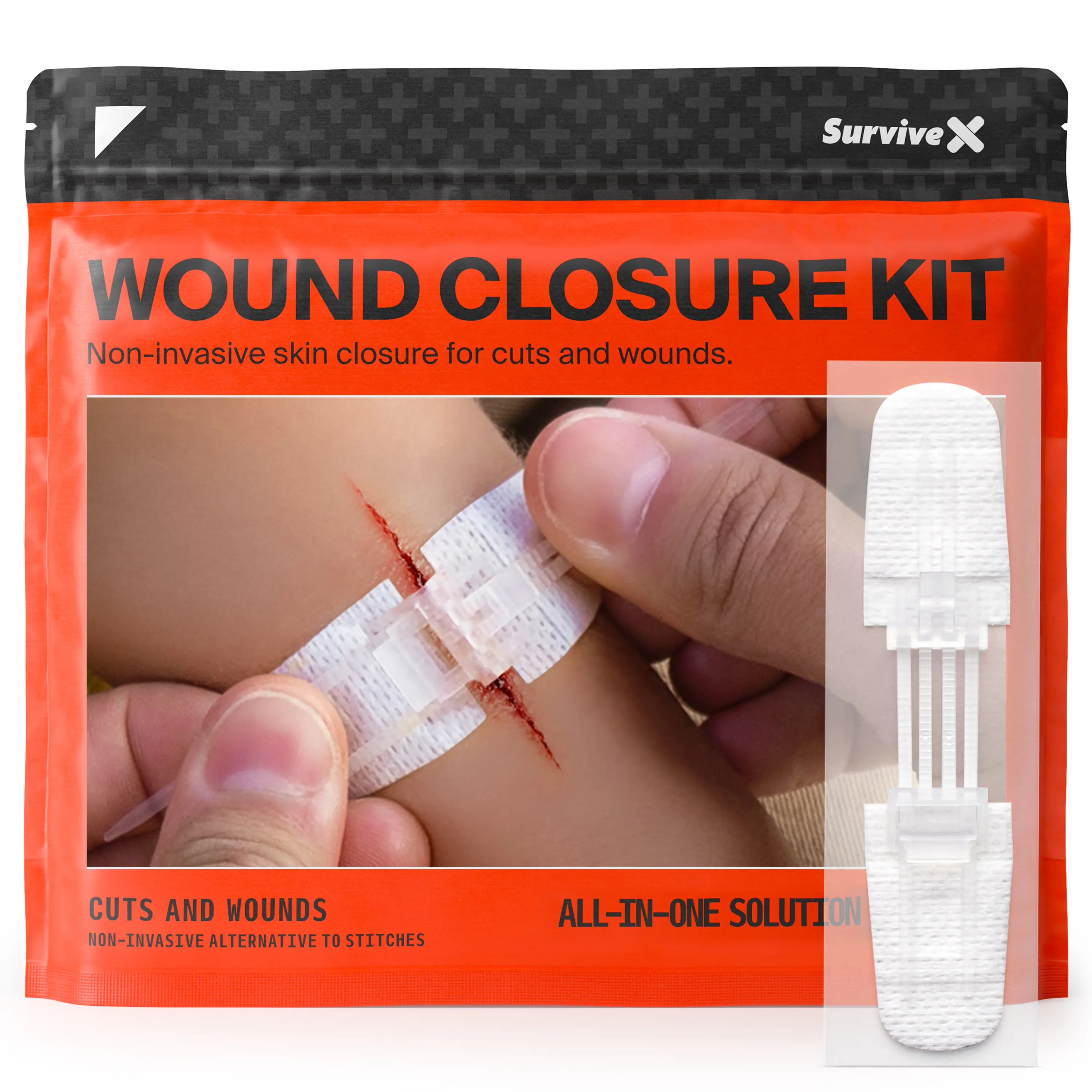 SURVIVEX Zip-Stitch Wound Closure Kit - Non-Invasive Skin Healing Solution for C...