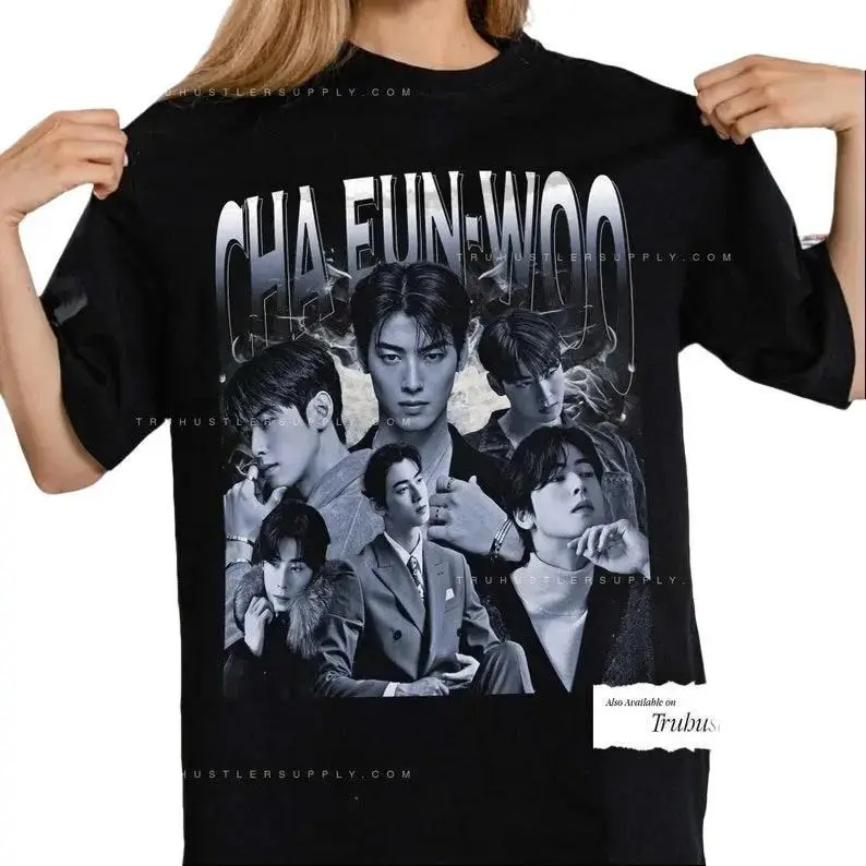 Cha Eun Woo Vintage Graphic Shirt Sweatshirt, Cha Eun Woo Kdrama