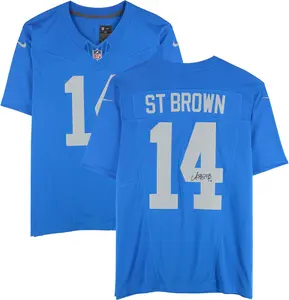 Amon-Ra St. Brown Detroit Lions Autographed Blue Alternate Vapor Fuse Limited Jersey - Fanatics Authentic Certified