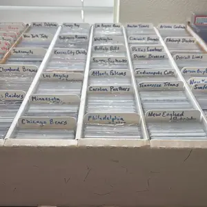 1 single football card. Shown on screen.