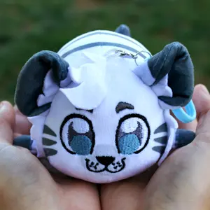LBRCloud Minis Plushie Keychain Clip Gamer the White Tiger
