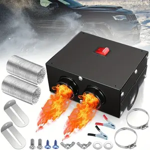 12v 400w Portable Car Heater - Fast Electric Defroster & Defogger for Windshield - Rapid Warming Heating Fan for Vehicles