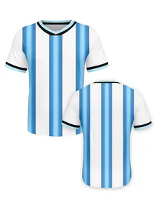 Men's Football Jersey, Argentina 2026 Latest Print Design, Athletic Activewear, Breathable Fabric, Quick-Dry Comfort, Outdoor Sports Training, Gift for Sport Lovers
