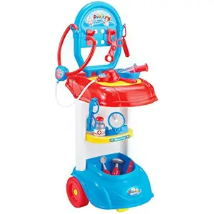 Toddlers Pretend Doctor Trolley Play Set with Music and Lights | Doctor Hospital Care Cart with Medical Equipment for Kids
