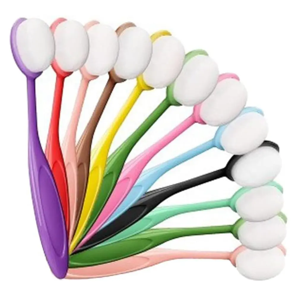 12Pcs Synthetic Rainbow Color Ink Blending Brushes - Comfortable Grip, Densely Packed Bristles, 15cm/5.9in Length, 2.2cm/0.86inch Width, Smooth Distribution, Easy Control for Home/Classroom/Studio Use by Beginners for Crafting Backgrounds, Stencil Work, A