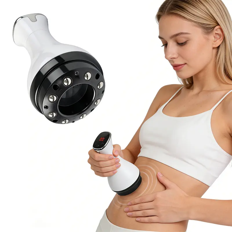 Rechargeable Handheld Compact Massage Device - Wireless Charging, Adjustable Multi-Level Vac Suction, Deep Tissue Heated Vibration, Lightweight Daily Body Care for Shoulder, Back, Exercise Relaxation  (Portable Home Use), Handheld Compact Massage Devices,